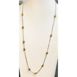 Vintage Act II Gold Tone Adjustable Bead Cobra Chain 1980's 80s Necklace